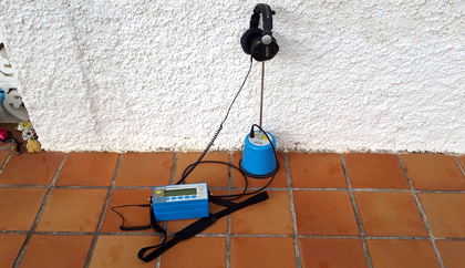 Localización de fugas de agua con geófono